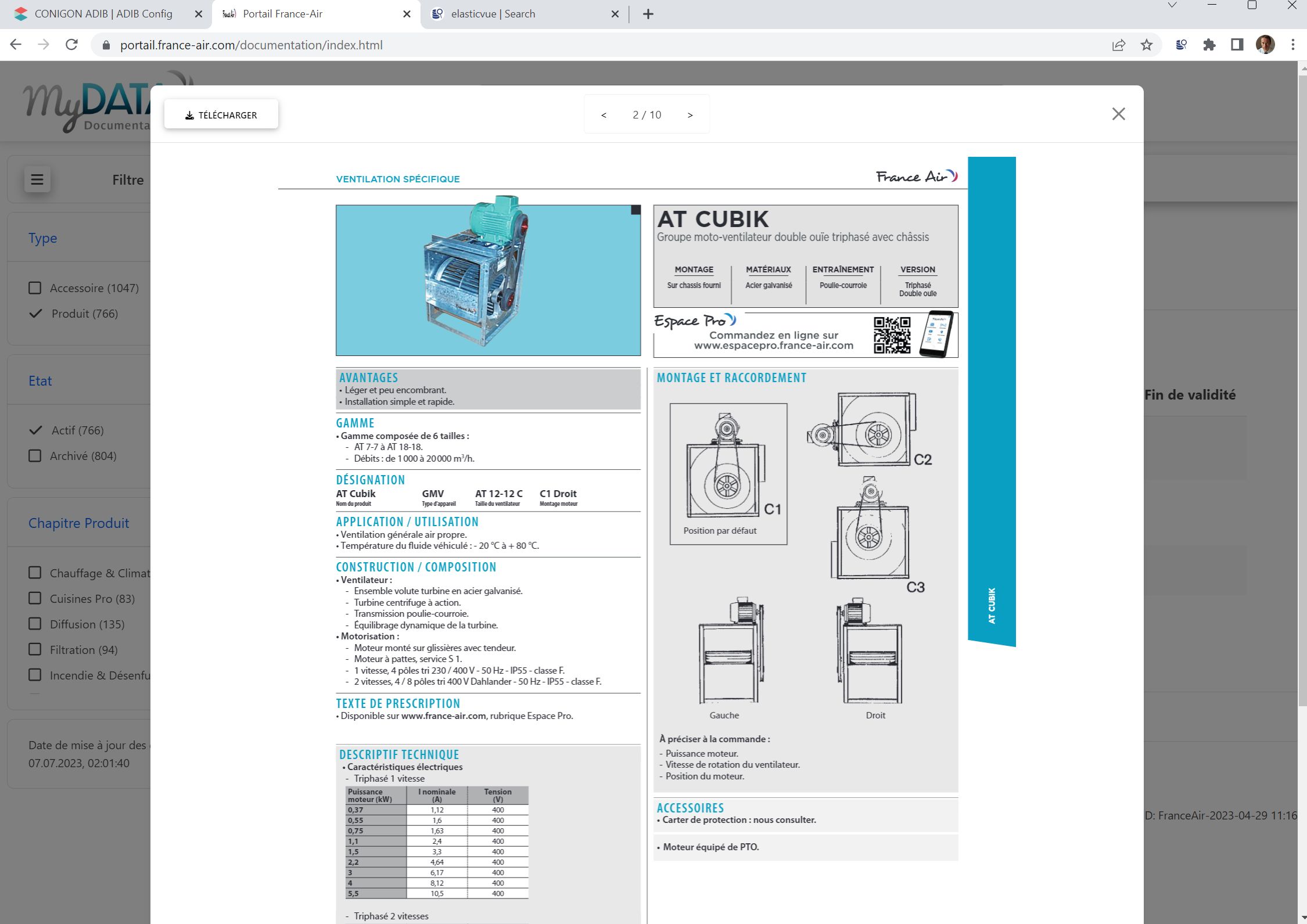 Franceair document portal with ADIB